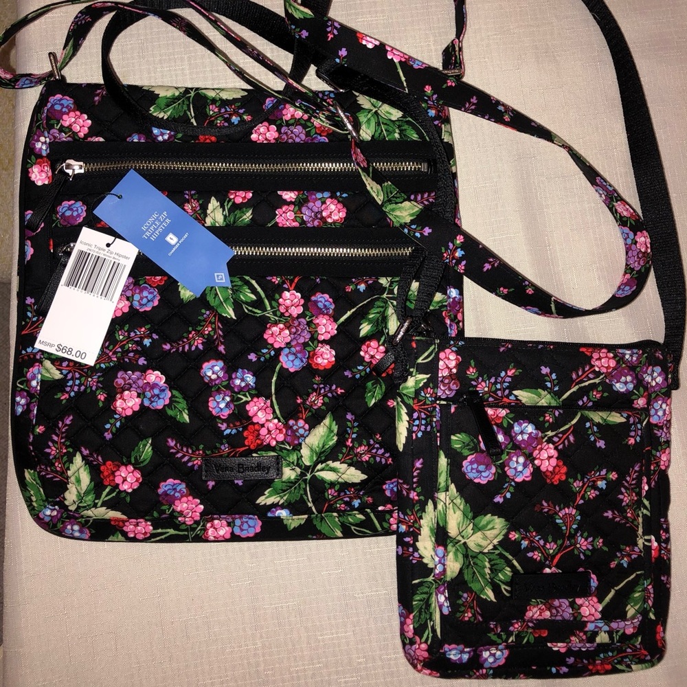 Lot of 2 Vera Bradley Winter Berry bags.